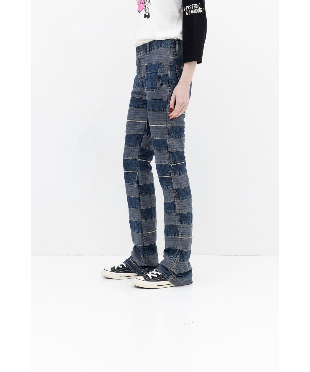 Scratch Flare Denim Pants
