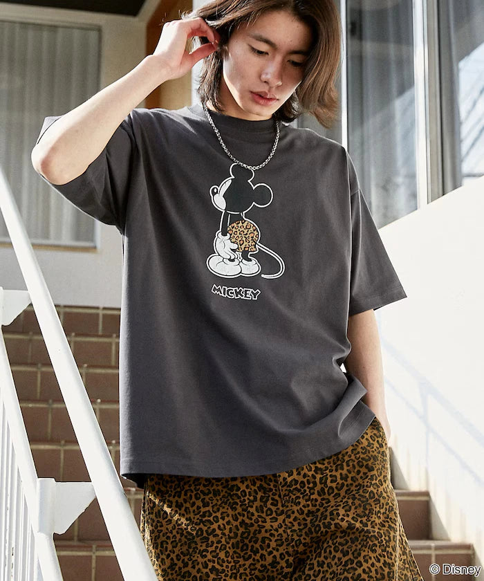 <Functional Material>Mickey Mouse & Minnie Mouse/Face T-Shirt Limited Edition
