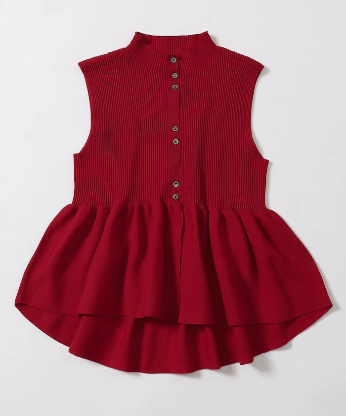 Japan Made Whole Garment Peplum Vest