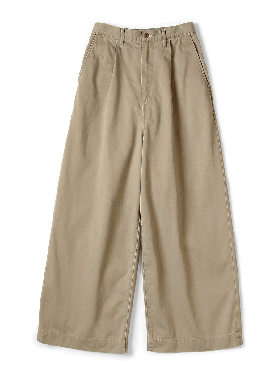 Chino High-Waist Wide-Leg Pants