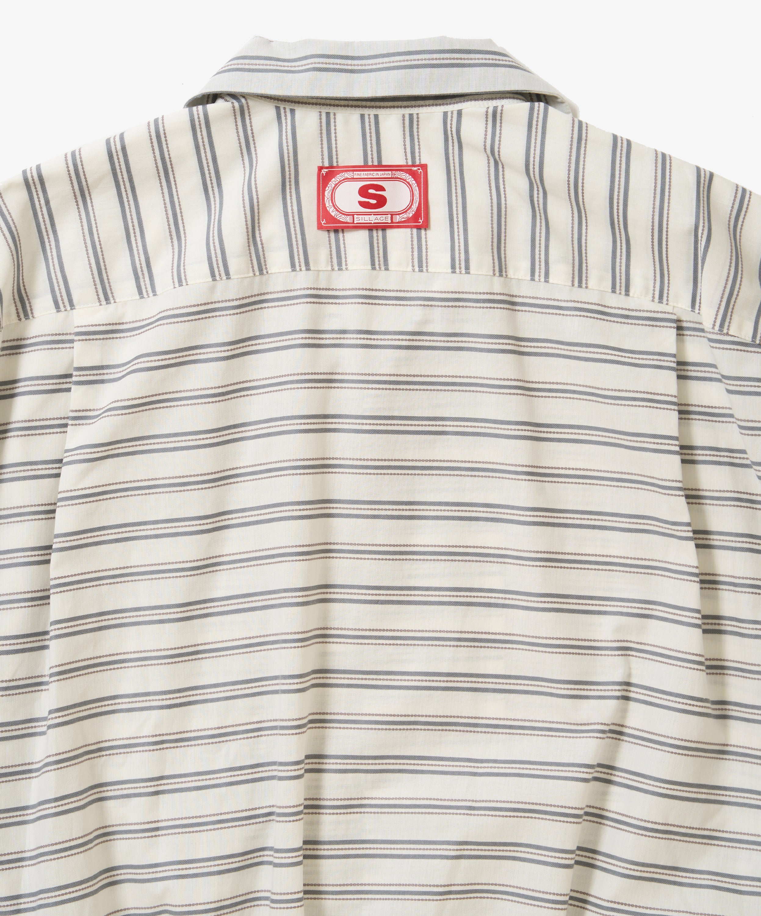 banshu ori ribbed shirts horizontal stripes short sleeve