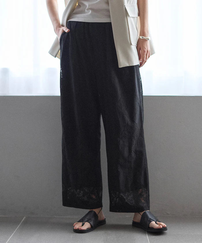Panel Lace Easy Pants / Compatible with Setup - February 12, 12:00 Release