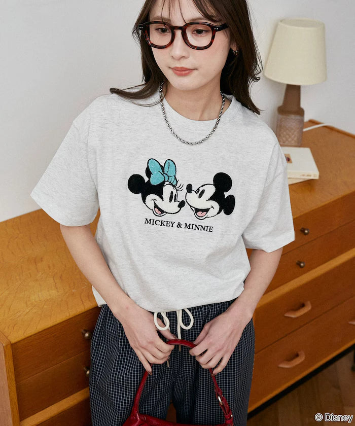 Mickey Mouse & Minnie Mouse/Mickey Mouse & Minnie Mouse/Sagara Embroidery T-Shirt Limited Edition