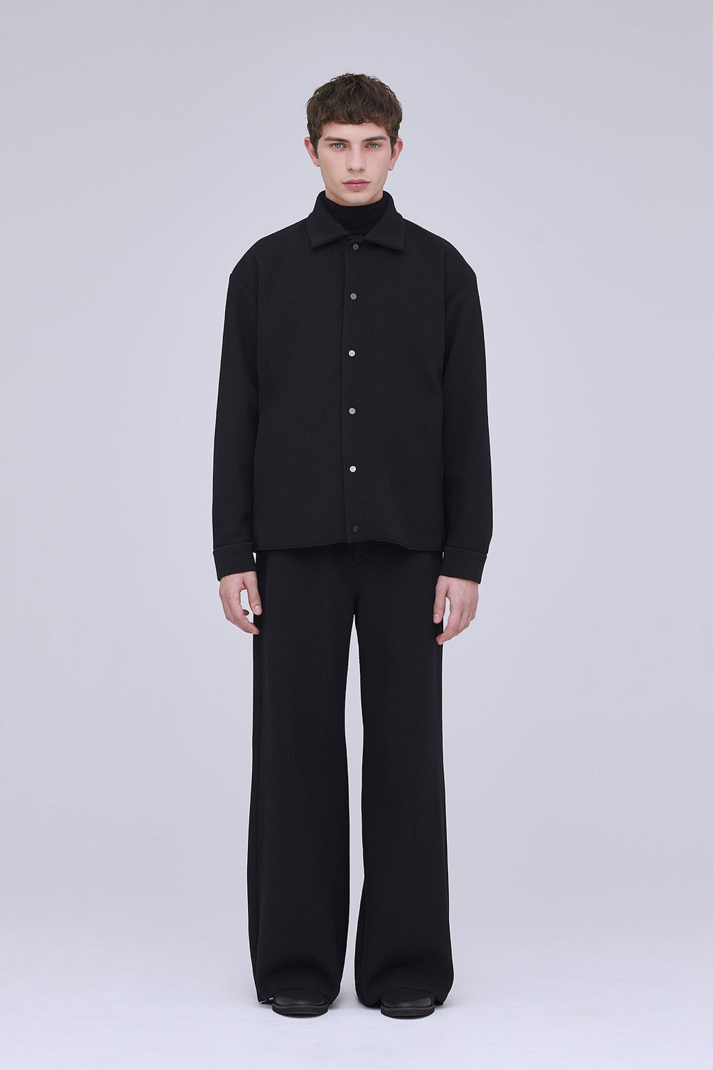 MESH STAND FALL COLLAR JACKET