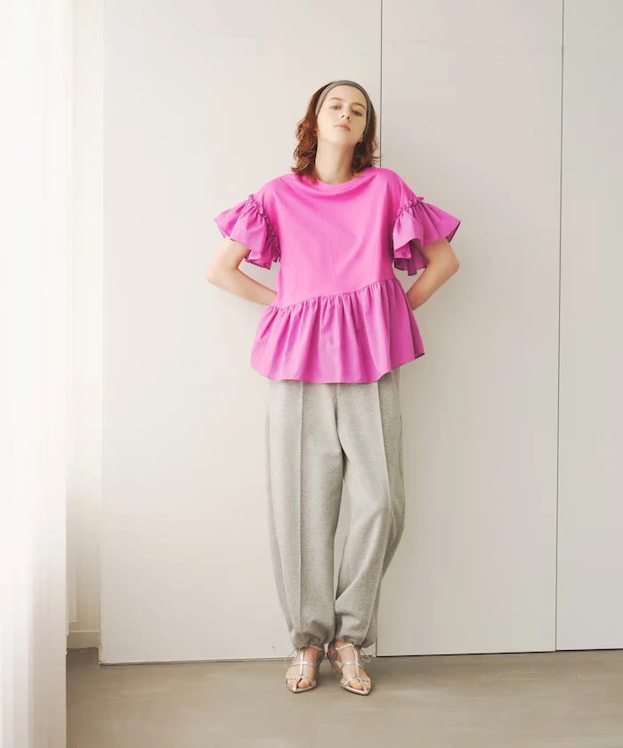 Organic Cotton Frill Sleeve T-shirt