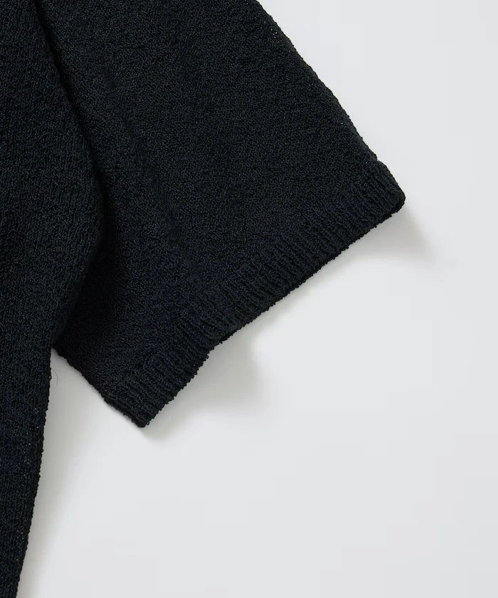 Dry Touch Boucle Yarn Knit Polo Shirt