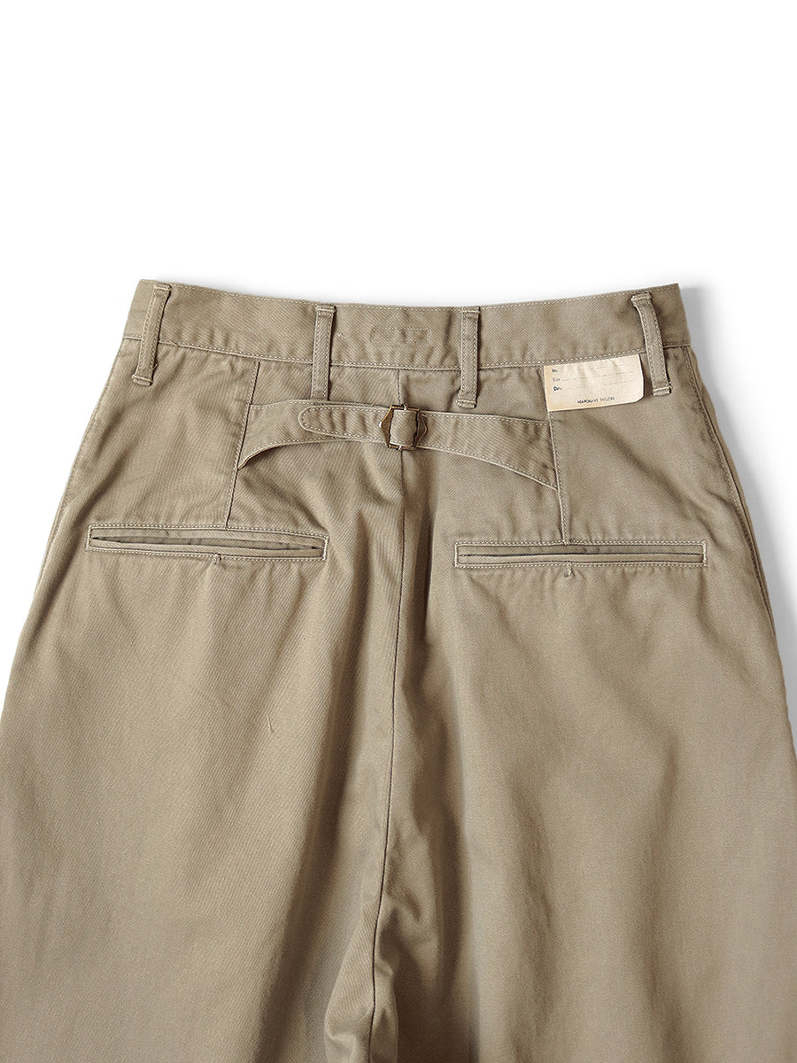 Chino High-Waist Wide-Leg Pants