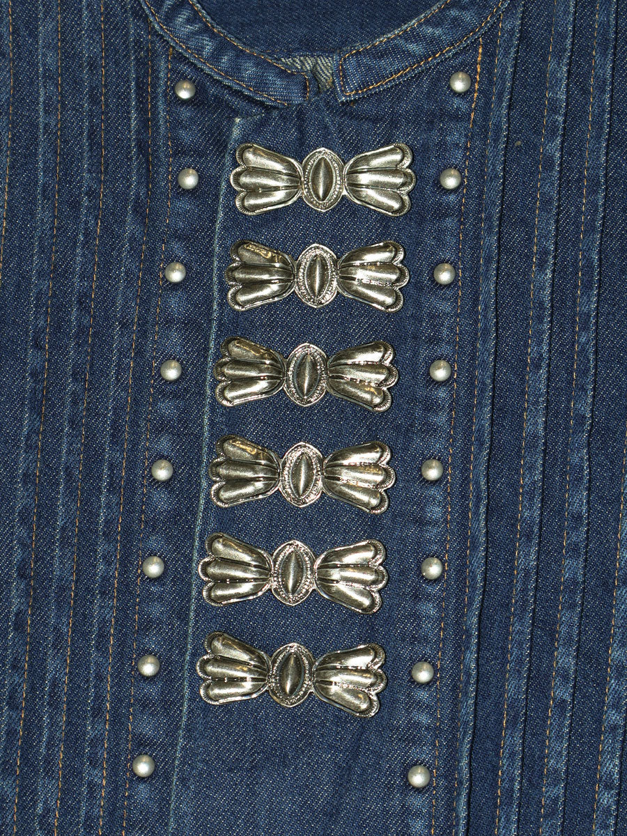 11.5oz Denim Butterfly Concho Sundance Dress