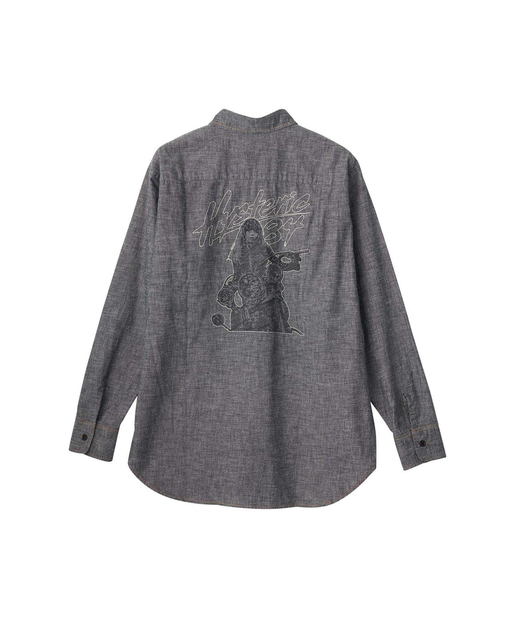 LET’S GO CRAZY Embroidered Western Shirt