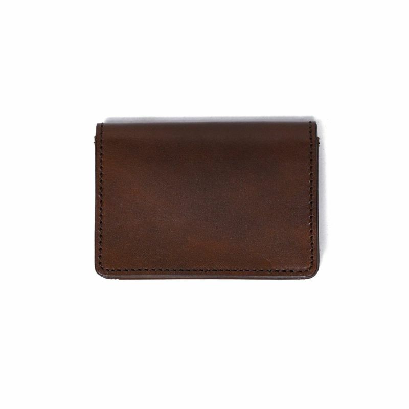 ANTIQUE LEATHER WALLET SERIES LEATHER CARD CASE/CHOCO