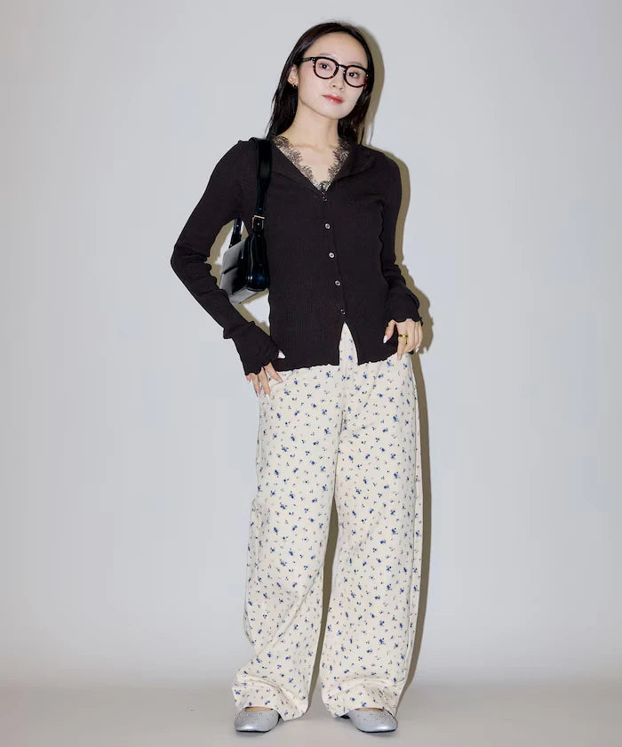 Floral Print Curved Pants Limited Edition