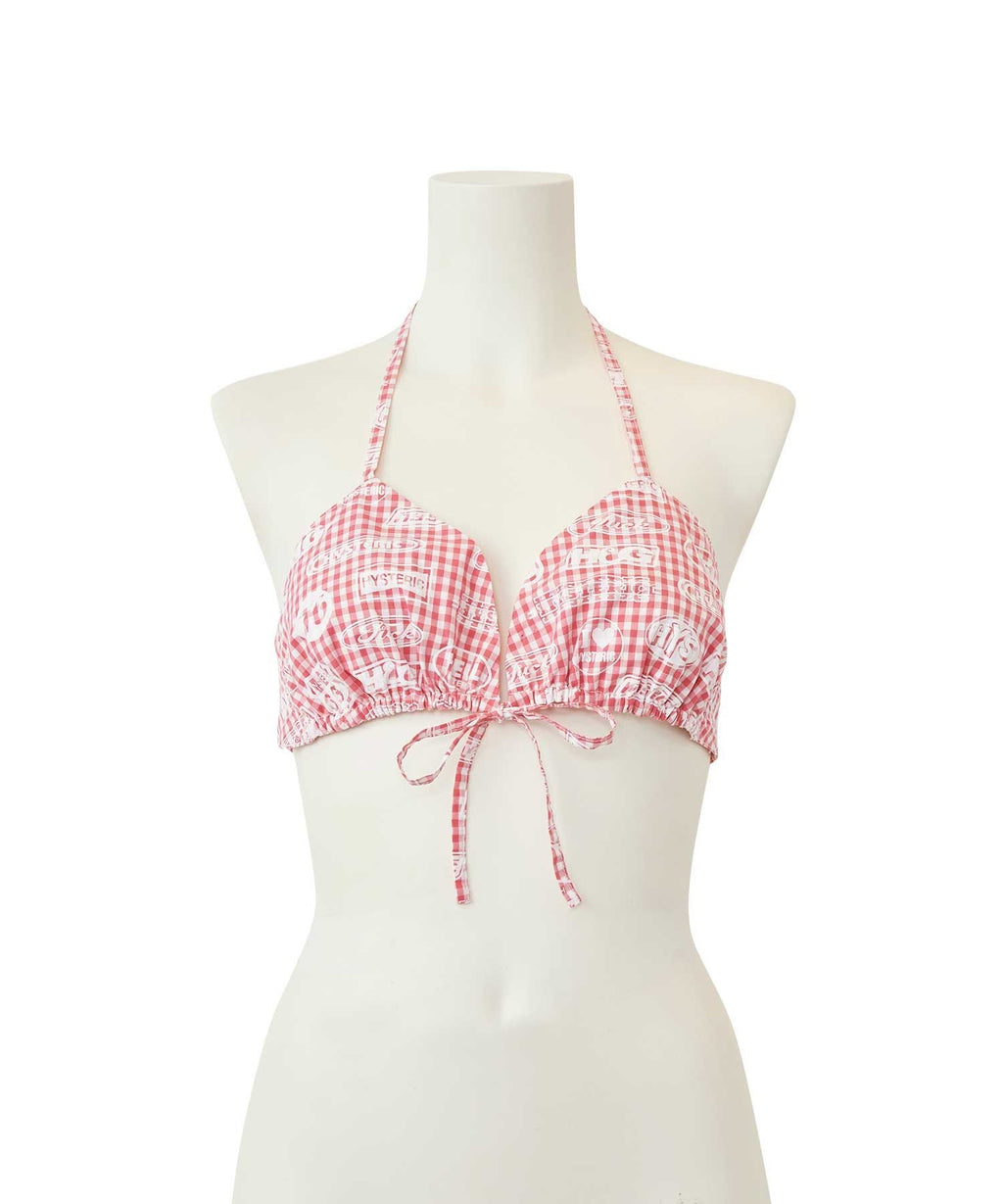 HG Racing Gingham Check Bra Top