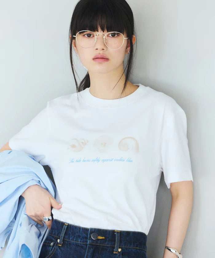 Comfortable Shell Print Crew Neck T-Shirt