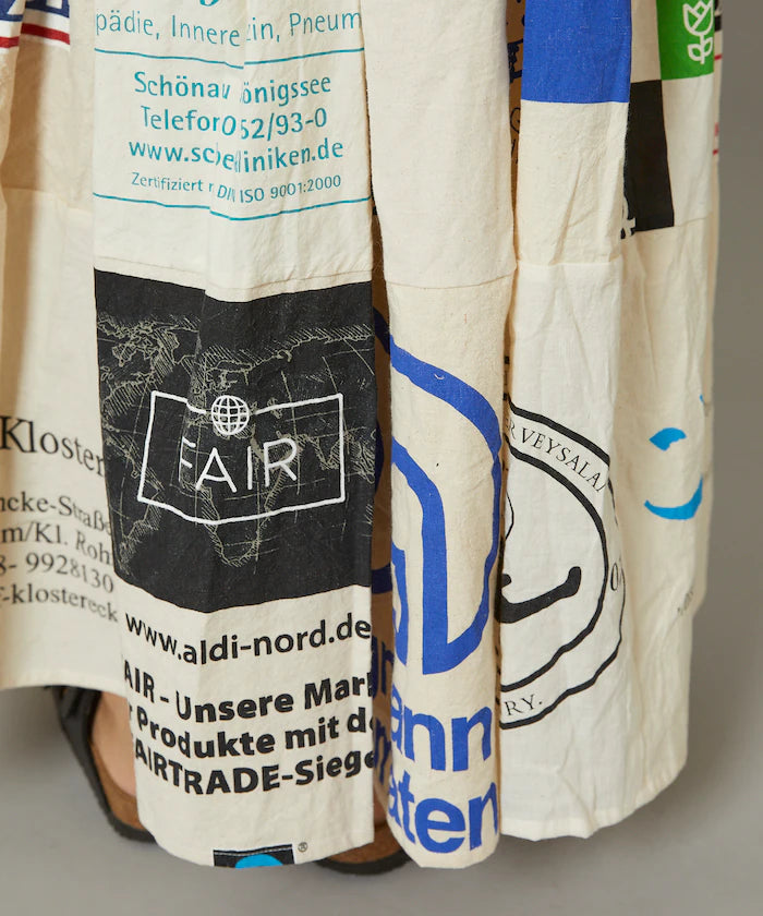 Vintage European Eco Bag Remake Skirt