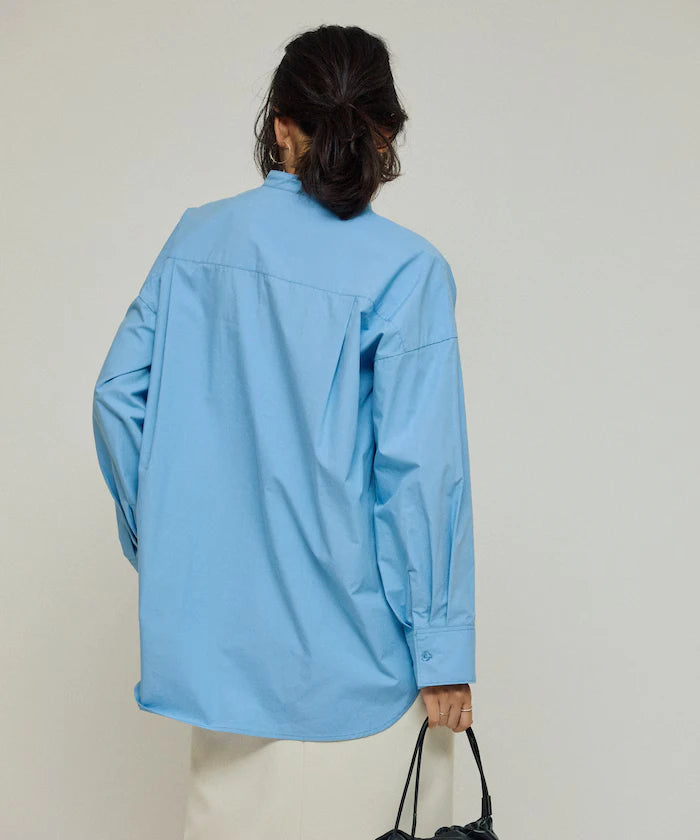 Oversized Long Sleeve Brooch Shirt