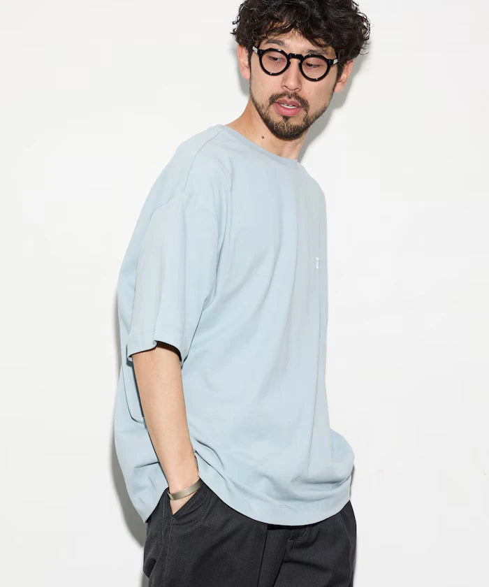 6oz Front Logo Embroidery Crew Neck T-Shirt / Back Print T-Shirt PRINT LEFT CHEST EMBROIDERY BOX FIRST