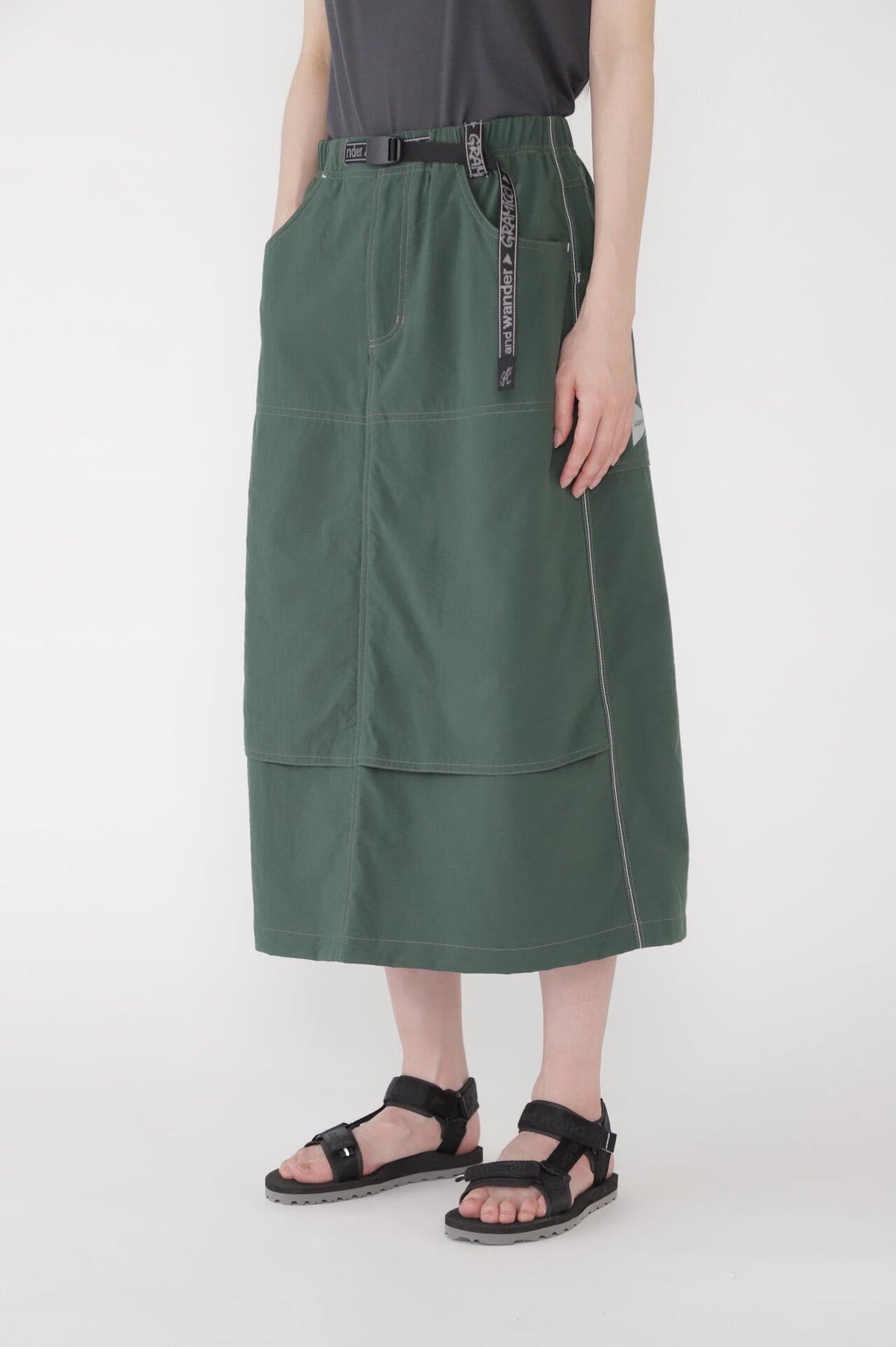GRAMICCI × and wander nylon double knee skirt