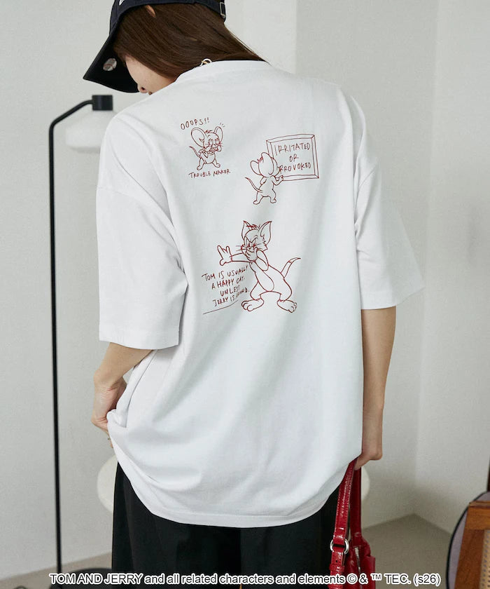 <Functional Material> TOM AND JERRY Graphic T-Shirt Limited Edition
