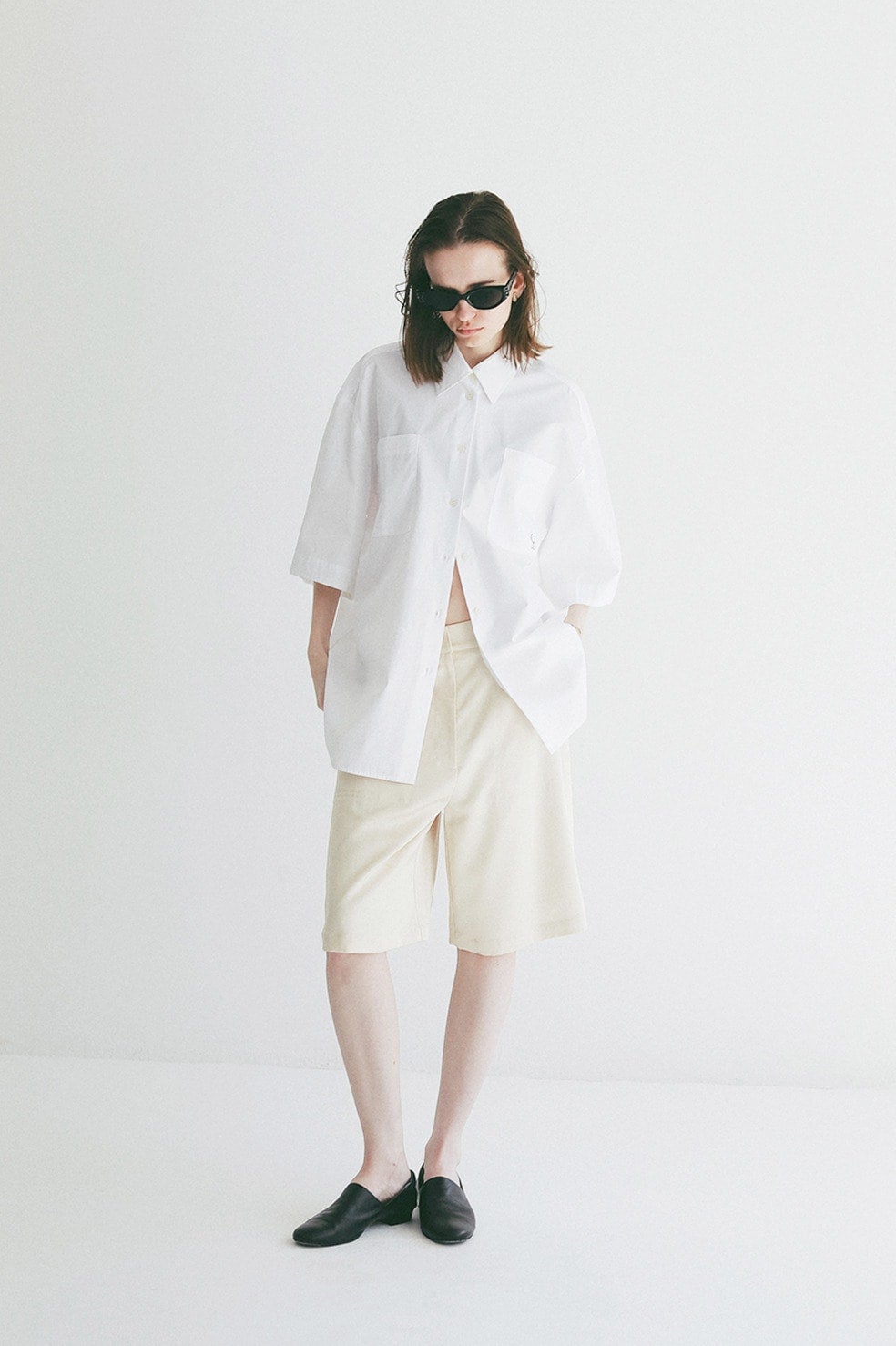 2WAY ADJUST SATIN HALF PANTS