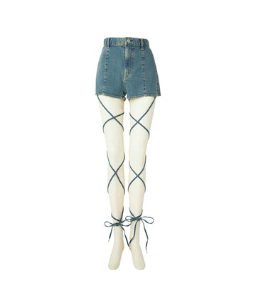 Side Gather Leg Wrap Short Pants