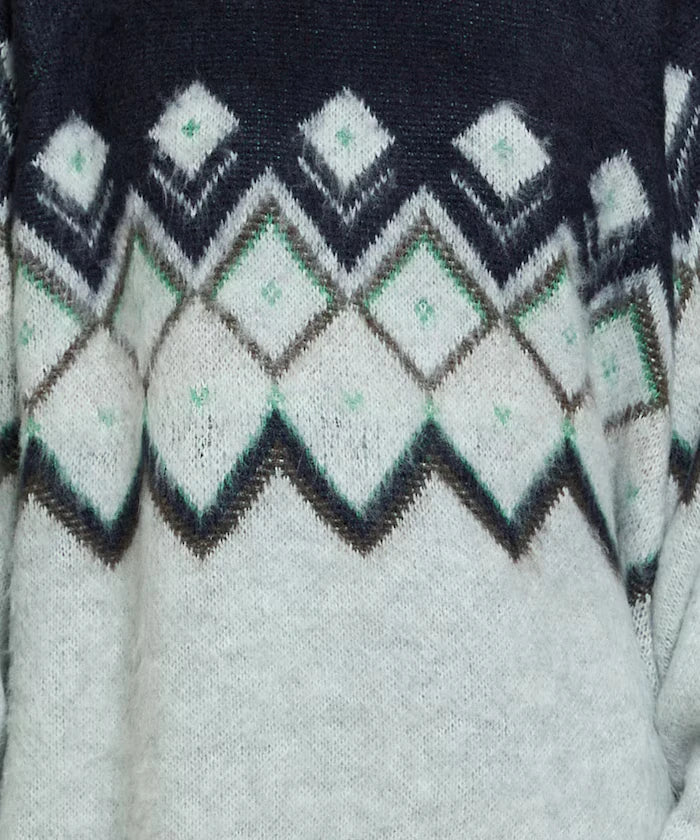 Jacquard Mohair Touch Knit Pullover Limited Edition