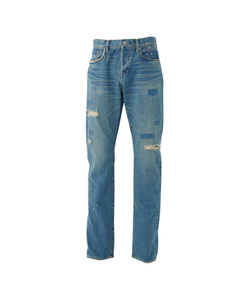Square Window Remake Slim Straight Denim Pants