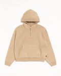 QUARTER ZIP KNIT HOODIE