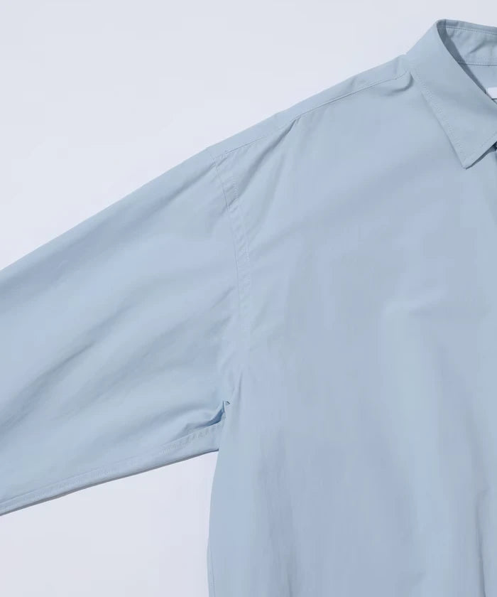 Nuance Color Oversized Regular Collar Long Sleeve Shirt