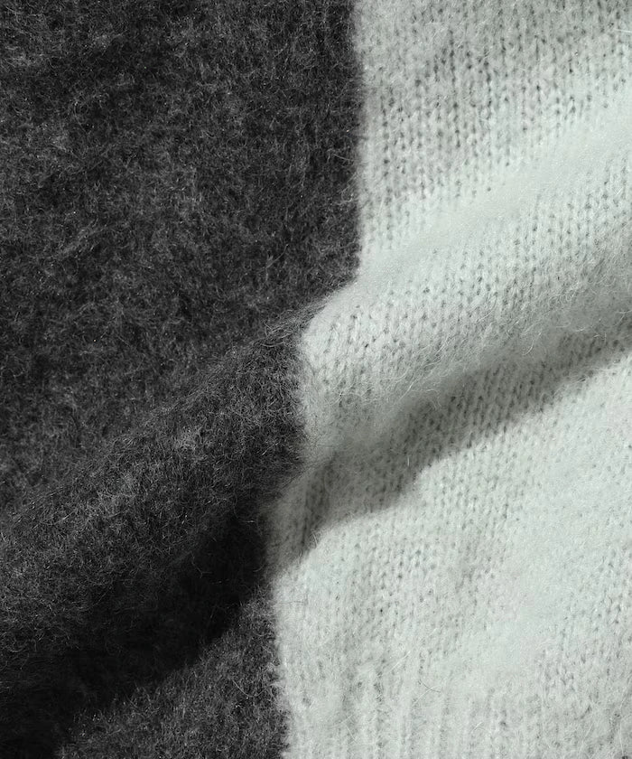 Alpaca Blend Bicolor Knit Pullover