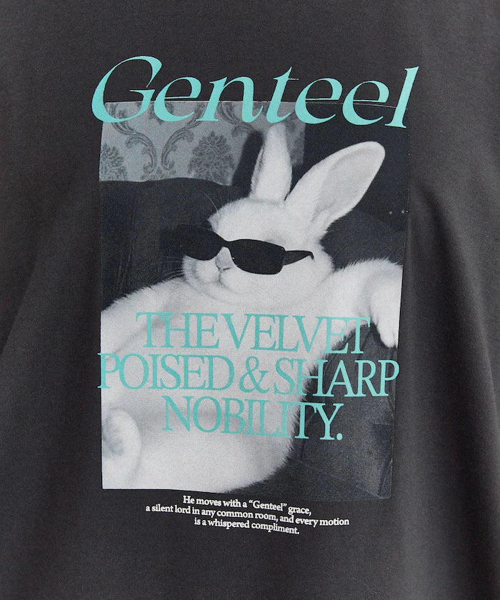 <Functional Material> Genteel Rabbit Print T-Shirt Limited Edition