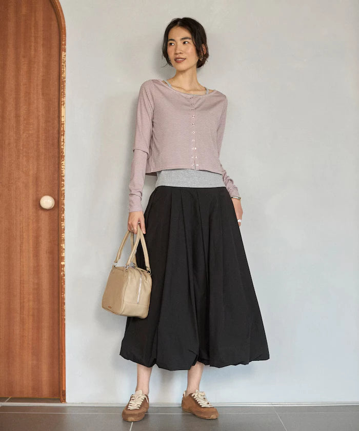 [February 12, 12:00 Release] Layered Set Top / Striped Cardigan & Camisole