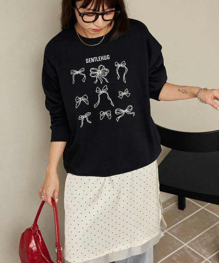 Ribbon Embroidery Crew Sweat Limited Edition