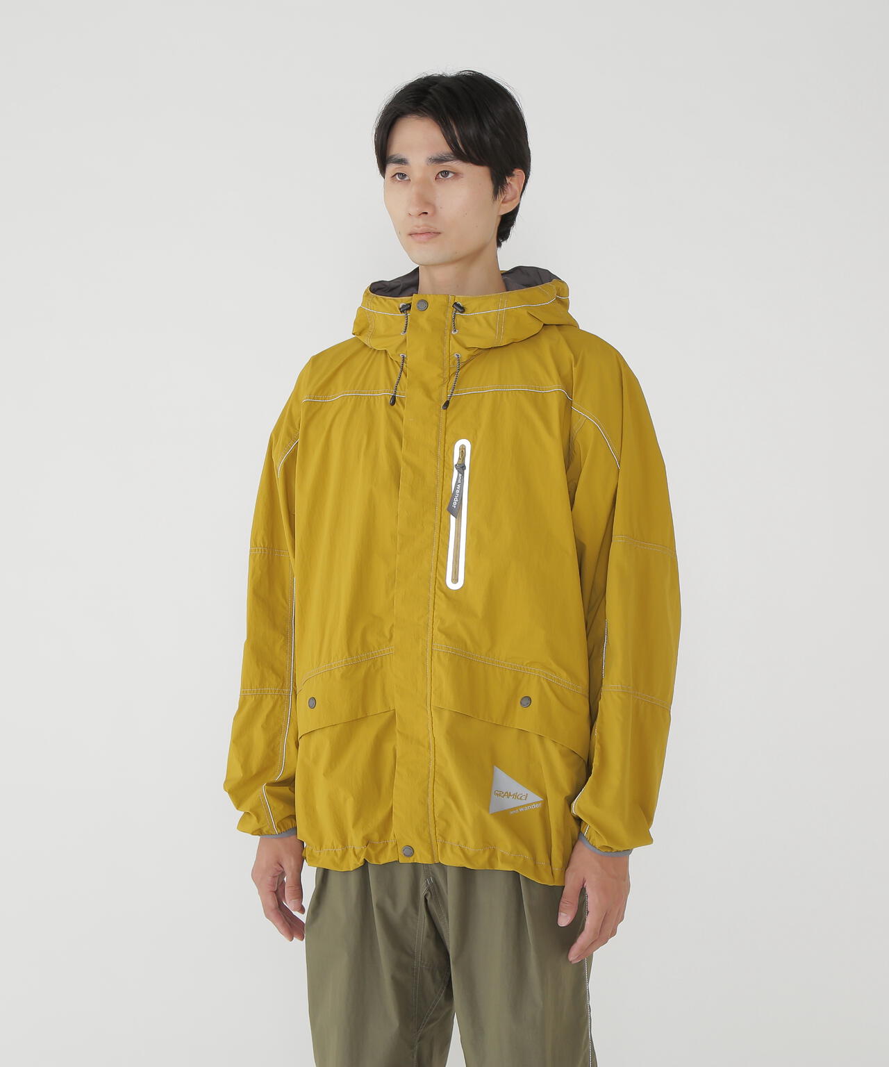 Gramicci × and wander brushed nylon jacket