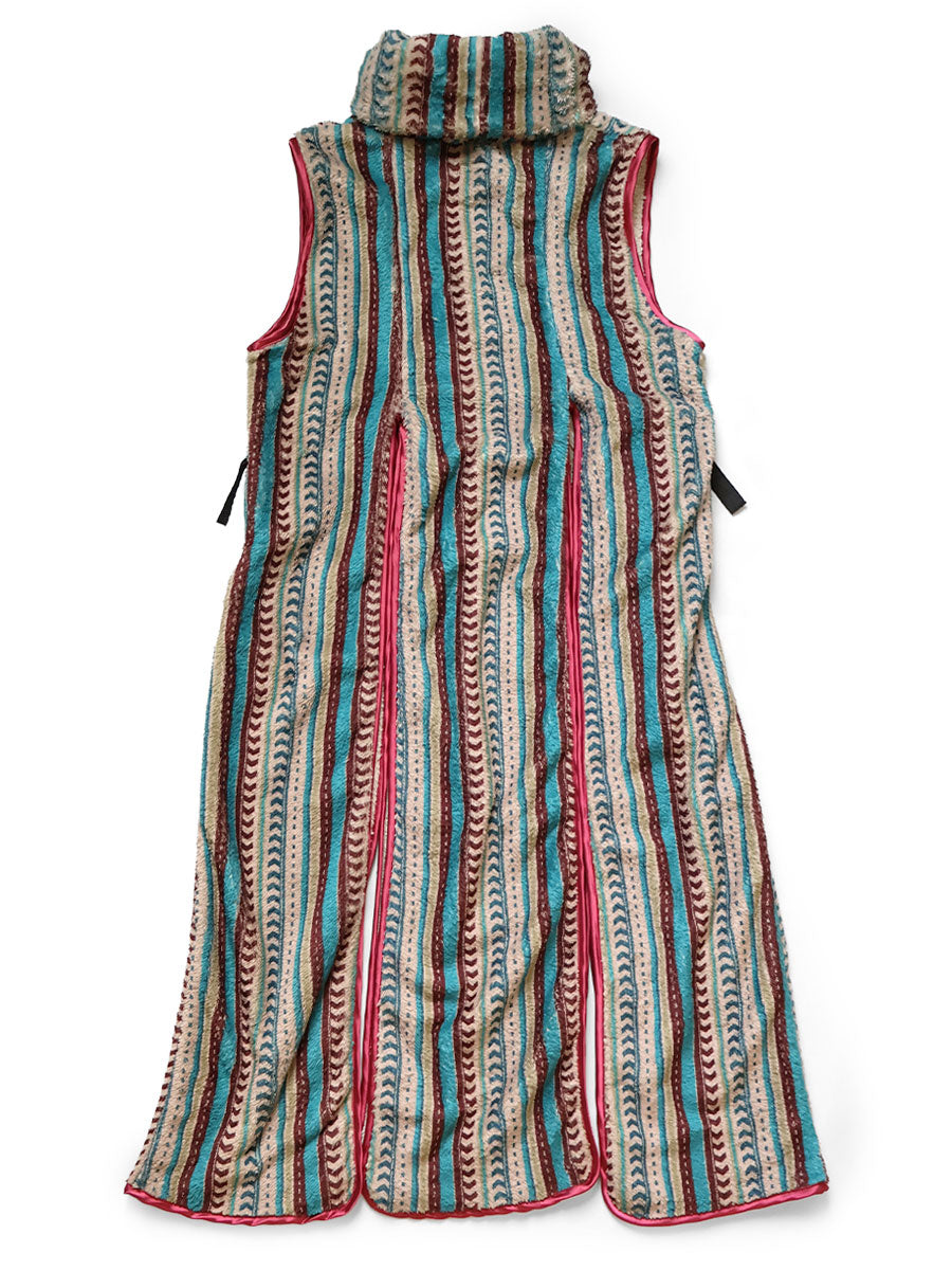 Columbia stripe patterned fleece lamp dress