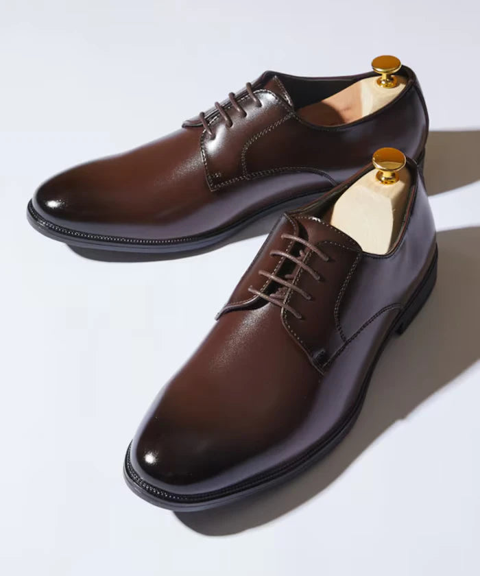Plain-toe cow leather dress shoes [limited release]