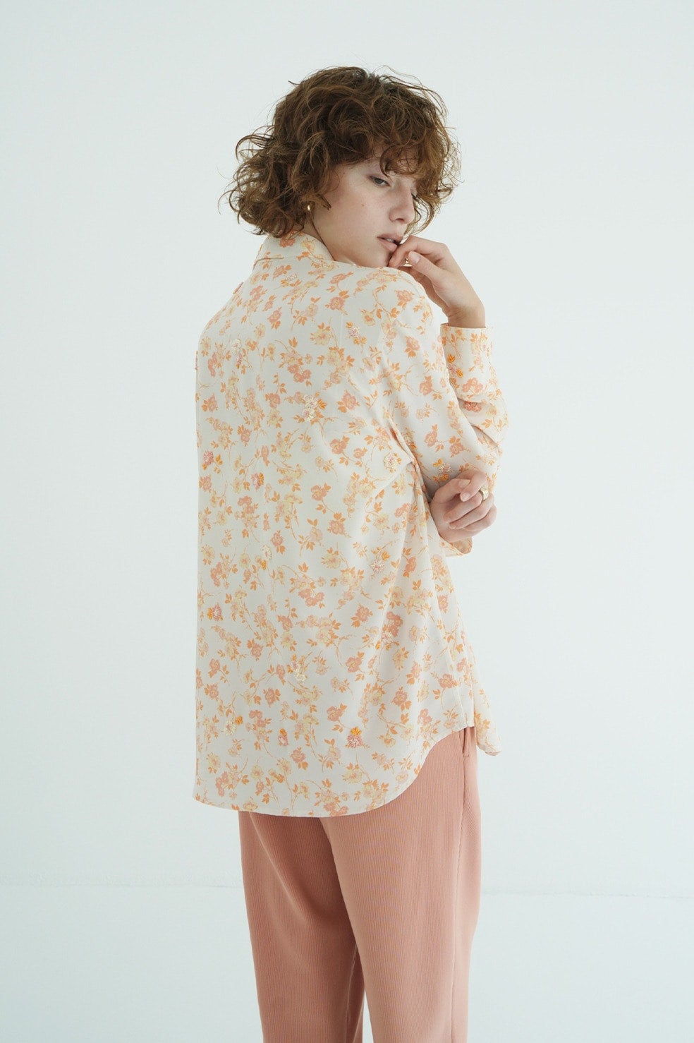 MABEL FLOWER HAND BEADS SHIRT