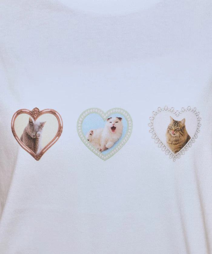 Organic Cotton Animal Heart Print T-Shirt