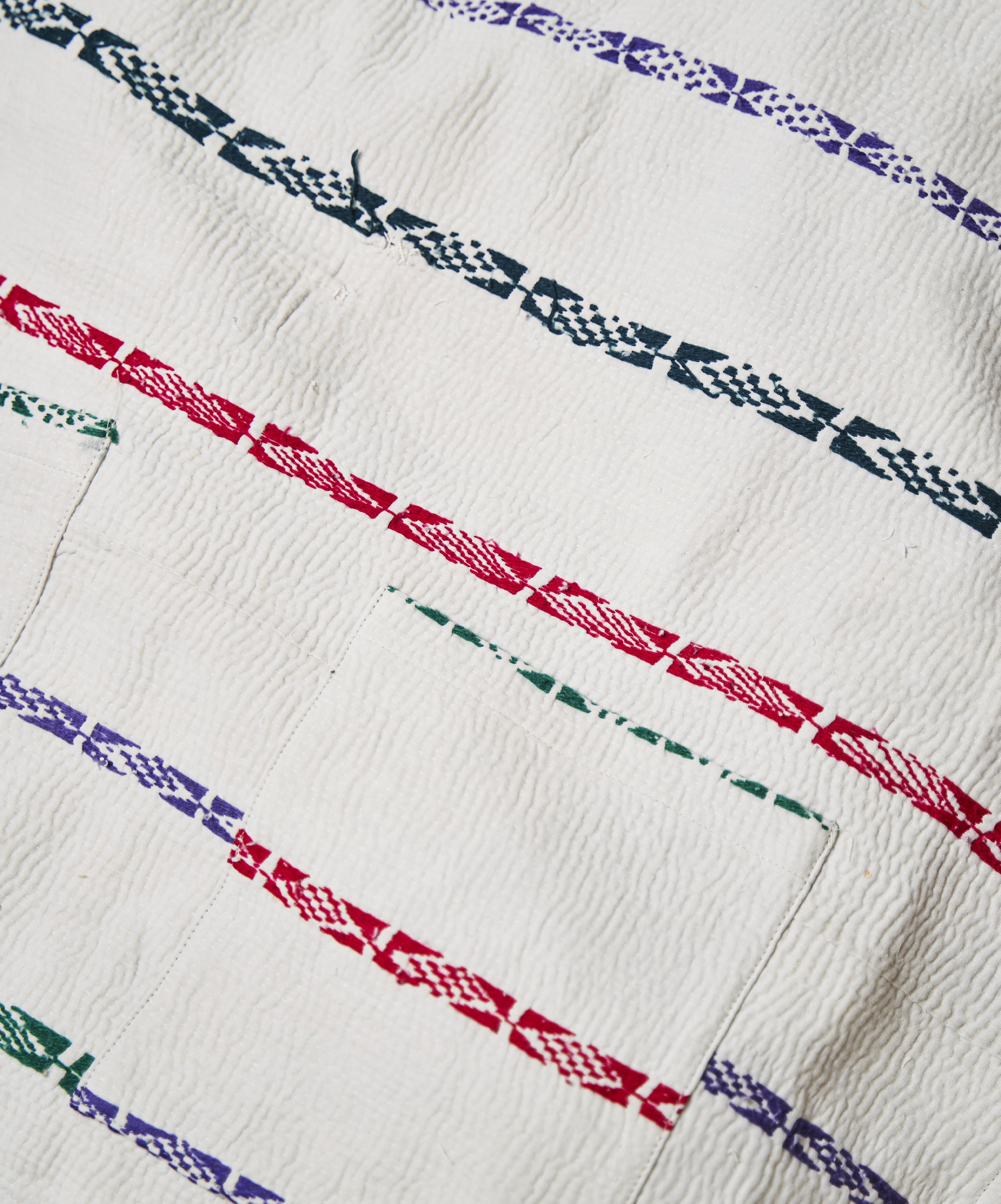apron in sashiko indian khanta