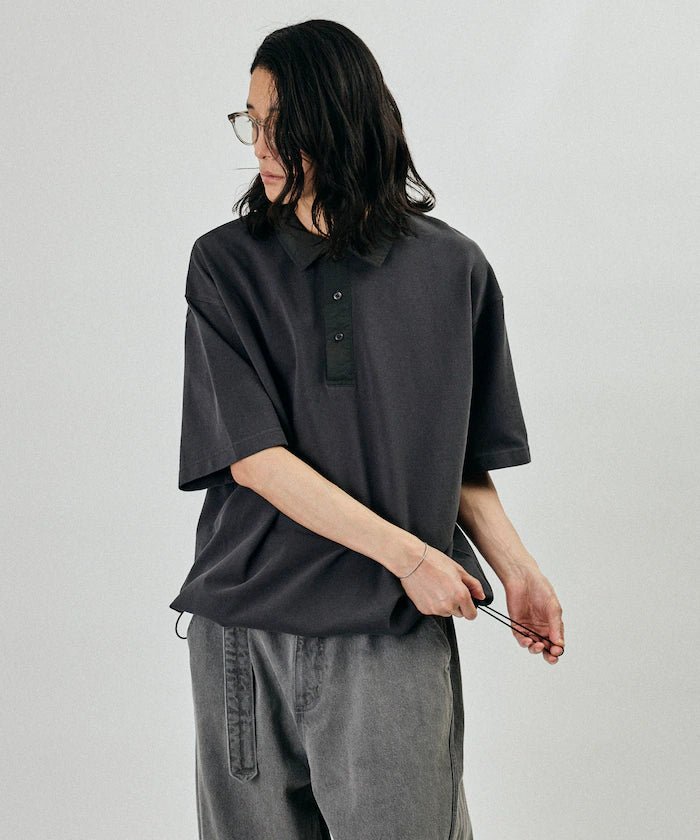 Big Silhouette Spindle Short Sleeve Tech Polo
