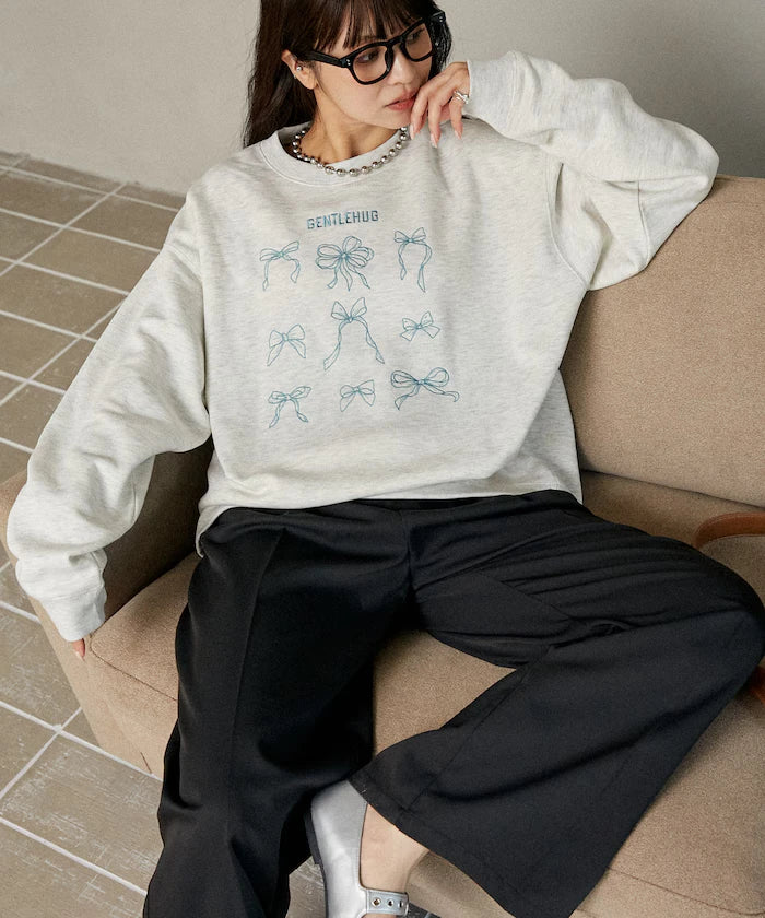 Ribbon Embroidery Crew Sweat Limited Edition