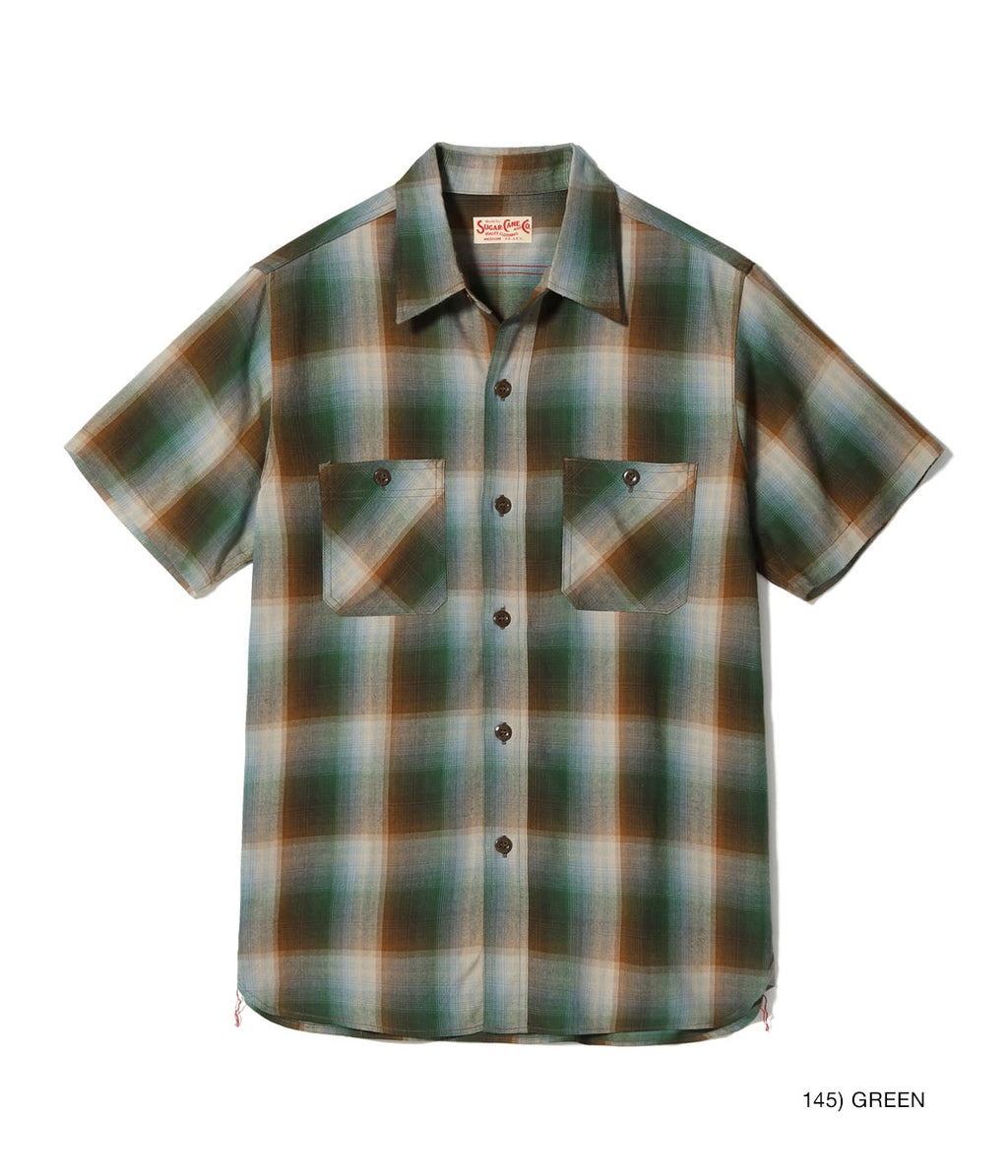 Rayon Twill Check Work Shirt
