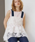 Flower Motif Batten Lace Iris Hem Camisole Top 【Limited Edition】