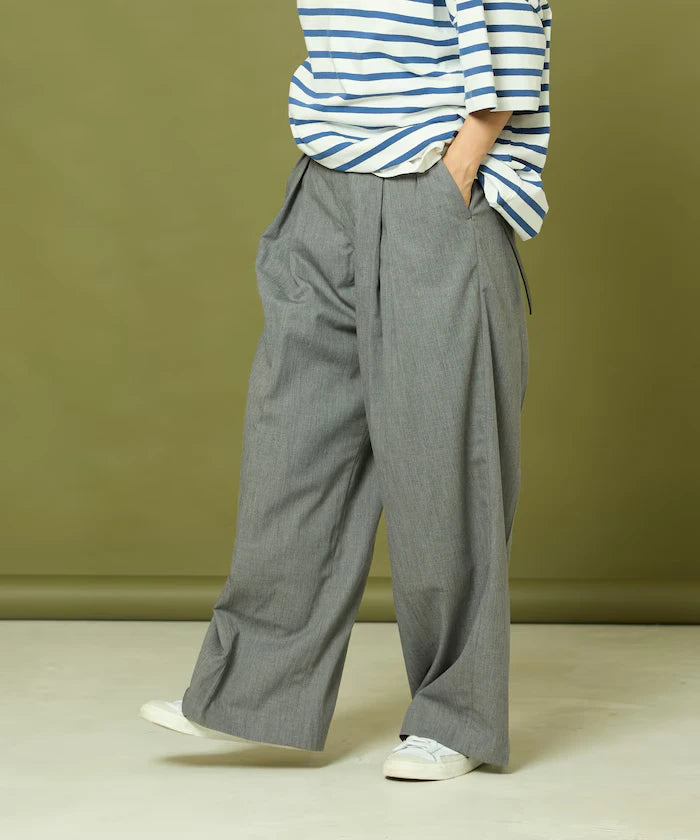 Tuck Wide Slacks Pants