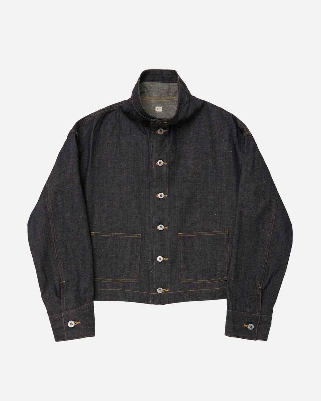 FUNNEL NECK DENIM COVERALL JACKET