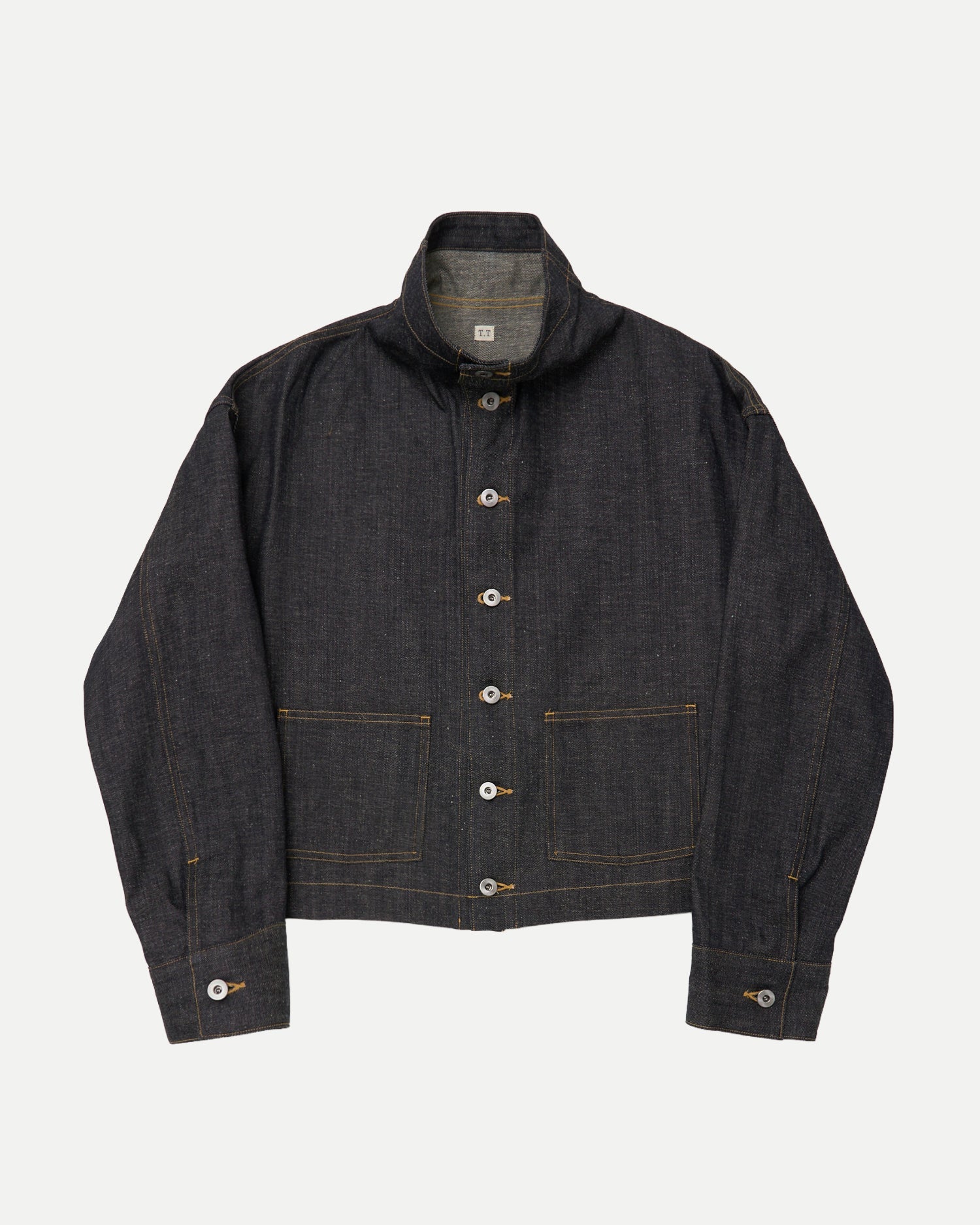 FUNNEL NECK DENIM COVERALL JACKET