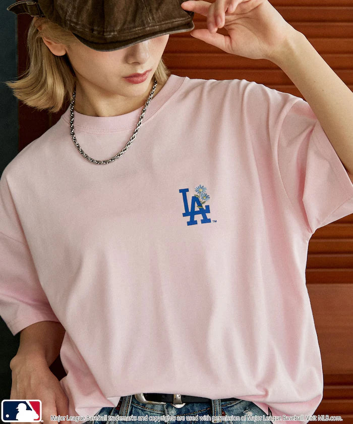 MLB One-Point Flower Embroidery T-Shirt
