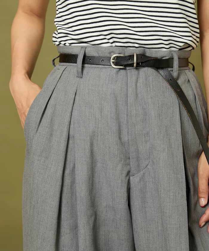 Tuck Wide Slacks Pants
