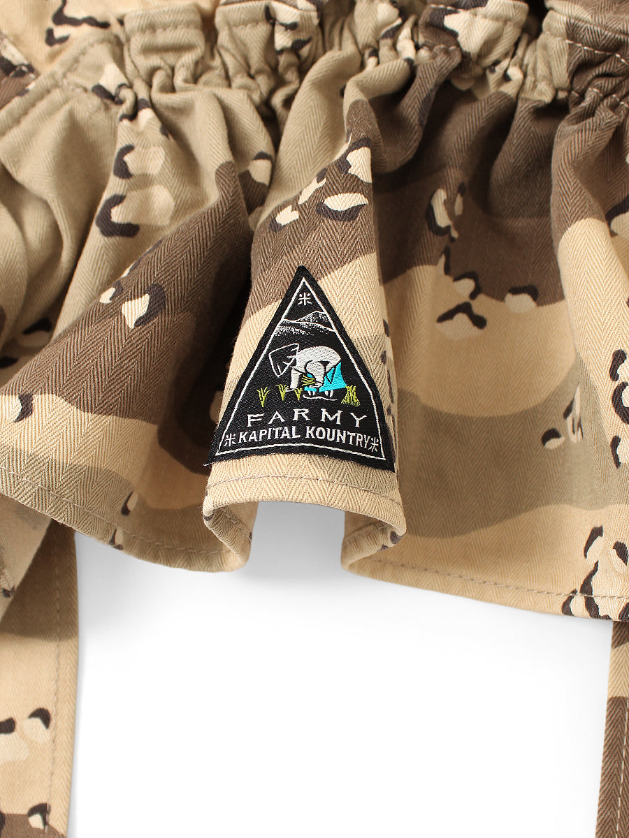 Cotton Herringbone Chocolate Chip Camouflage Pattern FARMY-HAT