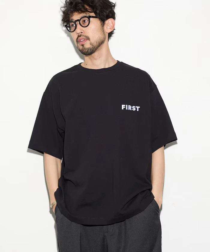 6 Ounce Front Logo Embroidered Crew Neck T-Shirt / One Point Design T-Shirt Left Chest Embroidery First Limited Edition
