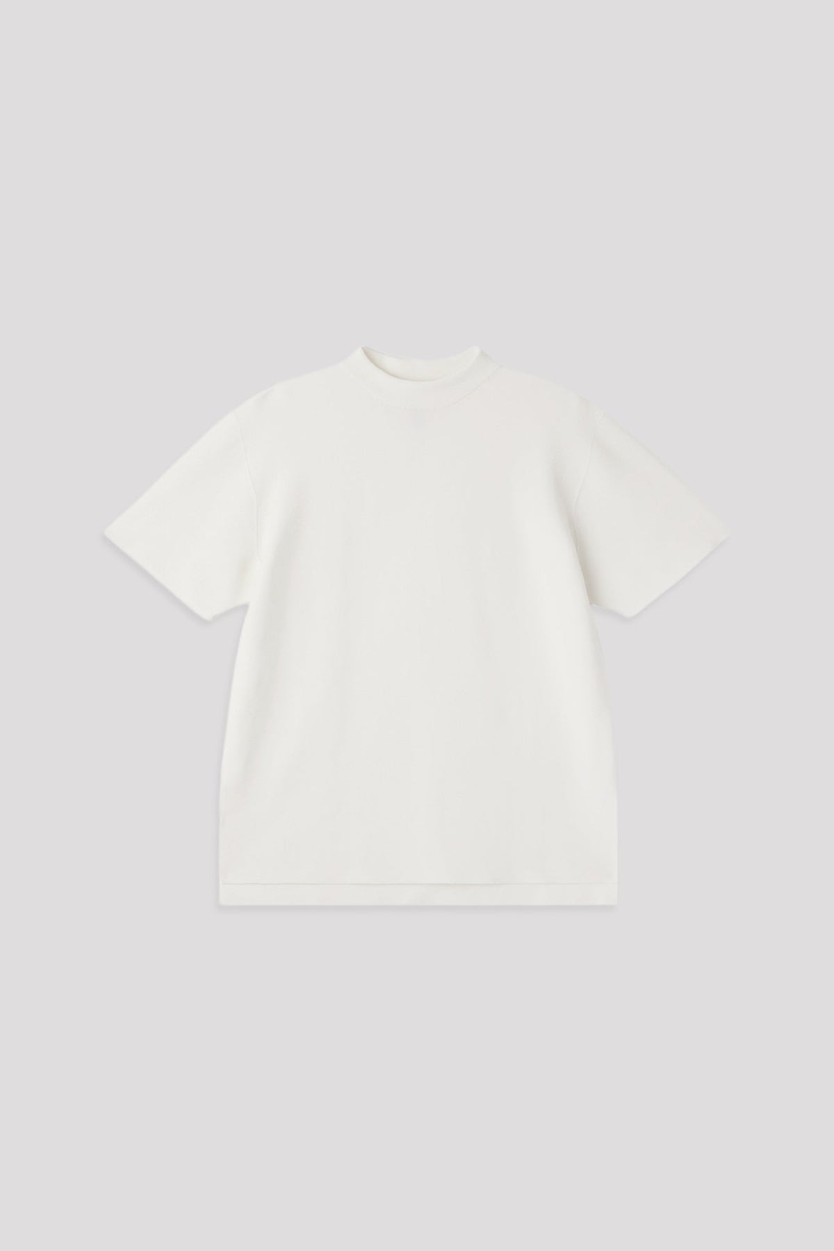 GARTER MOCKNECK SHORT SLEEVE TEE SHIRT